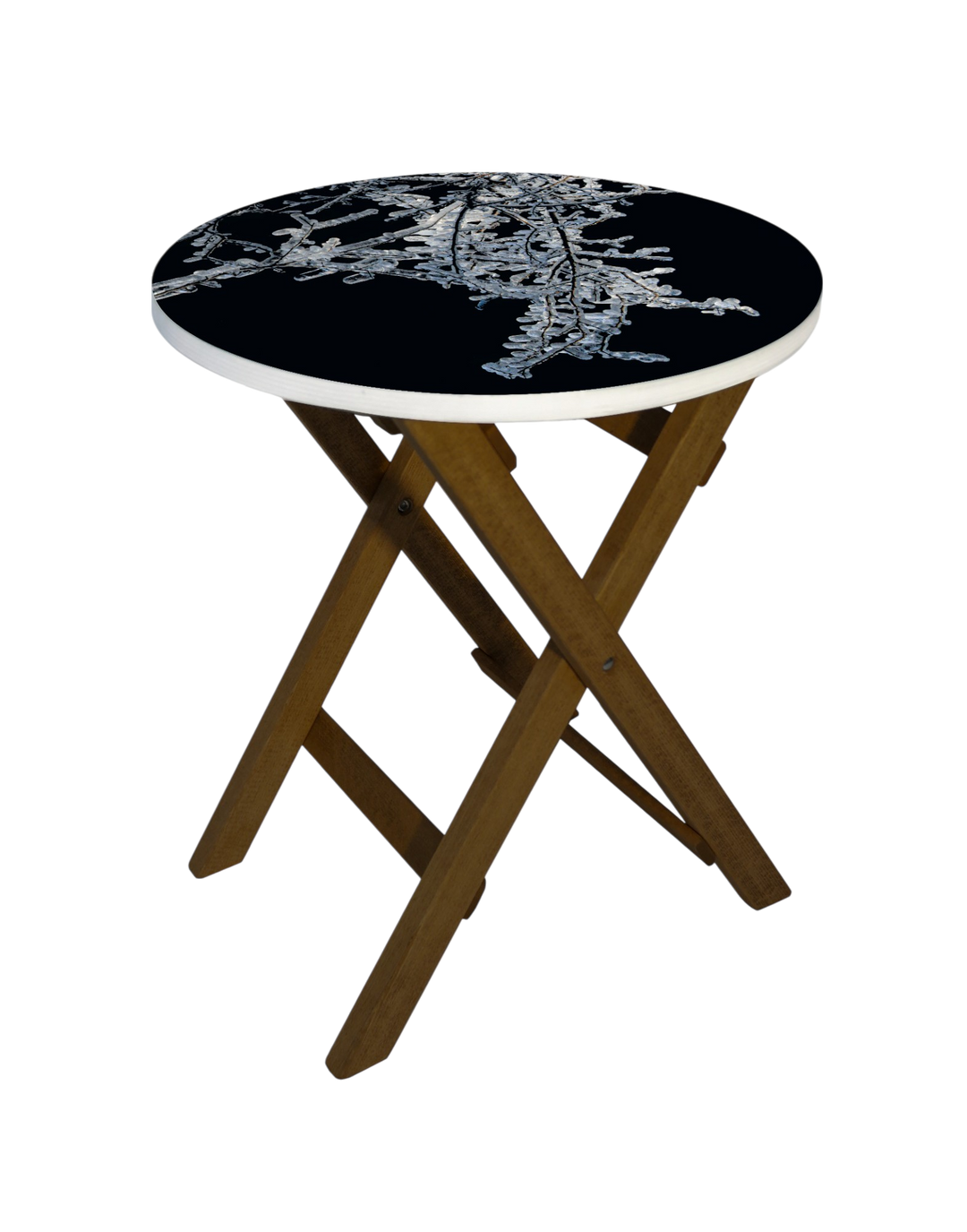 Table pliante nomade "Cascade De Morette, 2" (Bois de hêtre massif)