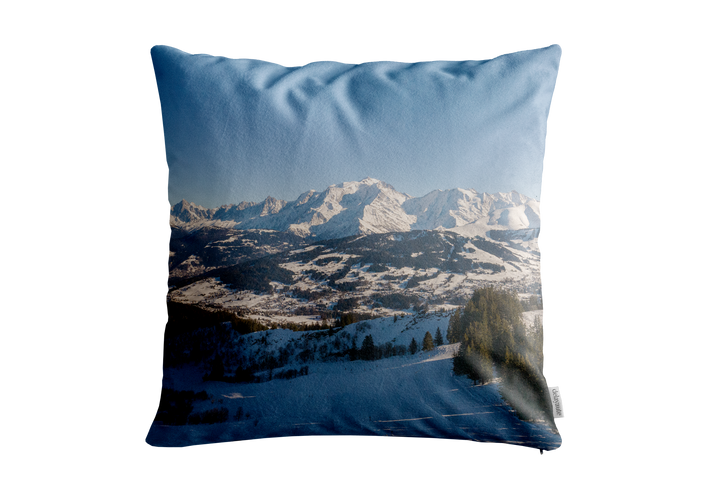 Housse de coussin décoratif pour l'intérieur "Massif du Mont-Blanc" (45x45cm / 30x50cm)