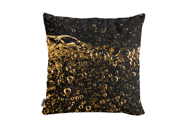 Housse de coussin décoratif pour l'intérieur "Golden Bubbles" (45x45cm)