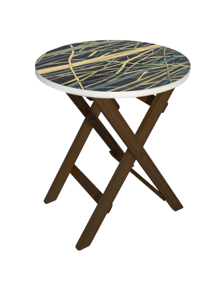 Table pliante nomade "Les Roseaux Du Lac" (Bois de hêtre massif)
